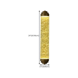 Modern Cylinder Clear Crystal Wall Sconce Light Zawala Image - 29