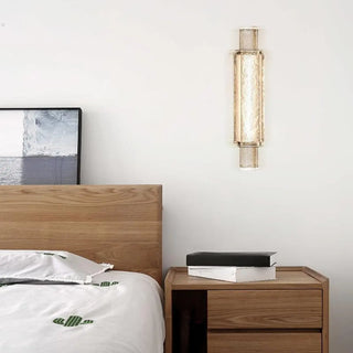 Modern Cylinder Clear Crystal Wall Sconce Light Zawala Image - 3