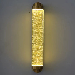 Modern Cylinder Clear Crystal Wall Sconce Light Zawala Image - 8