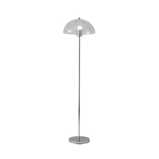 ZOWALA - Modern Clear Dome Shade and Chrome Metal Floor Lamp Image - 10