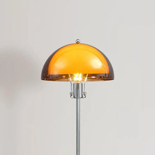 ZOWALA - Modern Clear Dome Shade and Chrome Metal Floor Lamp Image - 11