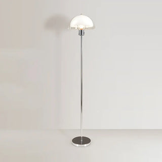 ZOWALA - Modern Clear Dome Shade and Chrome Metal Floor Lamp Image - 5