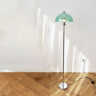 ZOWALA - Modern Clear Dome Shade and Chrome Metal Floor Lamp Image - 9