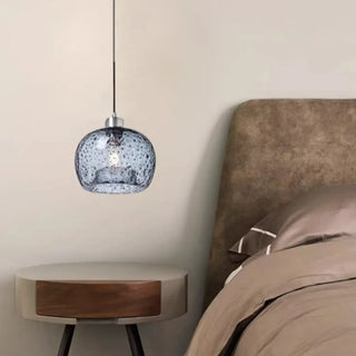 ZOWALA - Modern Transparent Clear Glass Ball Bedroom Pendant Light Image - 1
