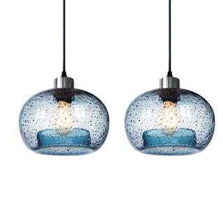 ZOWALA - Modern Transparent Clear Glass Ball Bedroom Pendant Light Image - 5