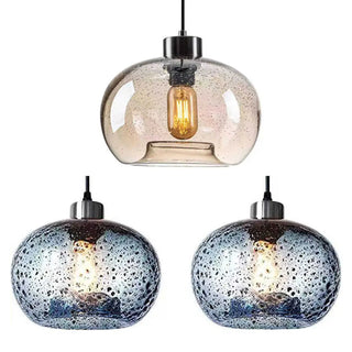 ZOWALA - Modern Transparent Clear Glass Ball Bedroom Pendant Light Image - 7