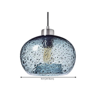 ZOWALA - Modern Transparent Clear Glass Ball Bedroom Pendant Light #size