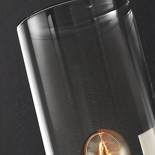 Simple Clear Glass Cylinder Shade Gold Wall Sconce Zawala Image - 13