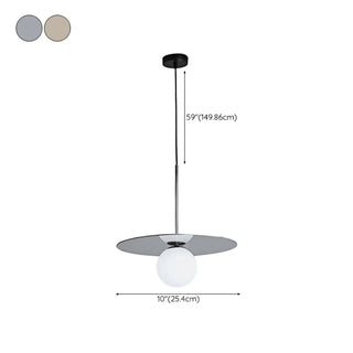 Modern Circular Disc White Globe Dining Room Pendant Ligh #size