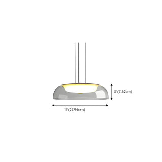 Modern Dining Room Clear Glass Dome Pendant Light Zawala Image - 14