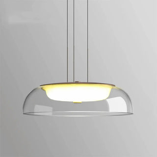 Modern Dining Room Clear Glass Dome Pendant Light Zawala Image - 9