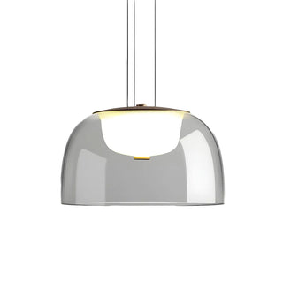 Modern Dining Room Clear Glass Dome Pendant Light Zawala Image - 10