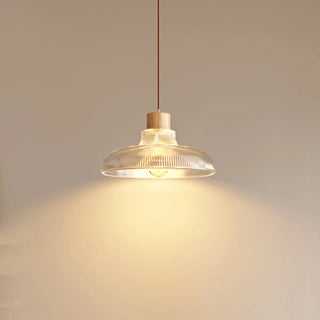 Modern Clear Glass Dome Adjustable Height Pendant Light Zawala Image - 6