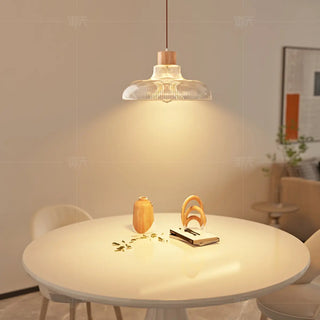 Modern Clear Glass Dome Adjustable Height Pendant Light Zawala Image - 7