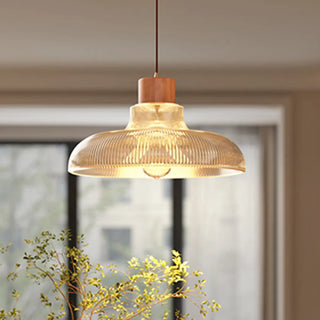 Modern Clear Glass Dome Adjustable Height Pendant Light Zawala Image - 8