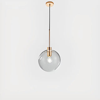 Modern Clear Glass Globe Pendant Light Set Flexible Length Zawala Image - 4