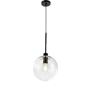 Modern Clear Glass Globe Pendant Light Set Flexible Length Zawala Image - 5