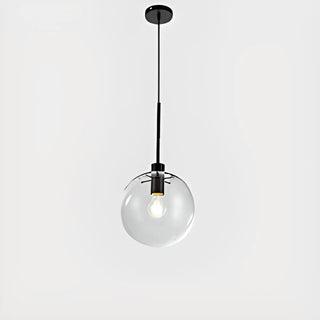 Modern Clear Glass Globe Pendant Light Set Flexible Length Zawala Image - 7