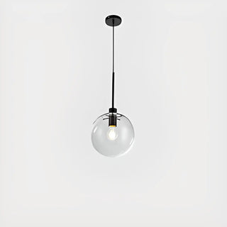 Modern Clear Glass Globe Pendant Light Set Flexible Length Zawala Image - 8