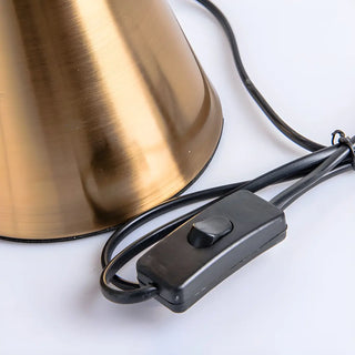 Nordic Unique Gold Cone Glass Shade Bedroom Table Lamp Zawala Image - 9