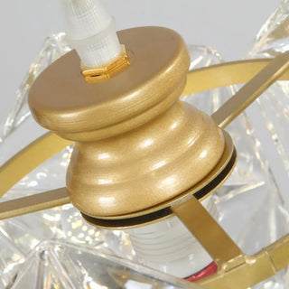 Modern Cylindrical Cube Clear Glass Pendant Light Zawala Image - 7