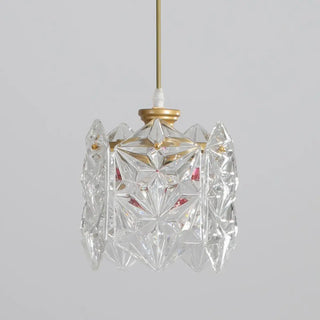 Modern Cylindrical Cube Clear Glass Pendant Light Zawala Image - 8