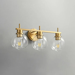 ZOWALA - Modern Clear Glass Bathroom Gold Globe Vanity Light Image - 5