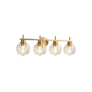 ZOWALA - Modern Clear Glass Bathroom Gold Globe Vanity Light Image - 9