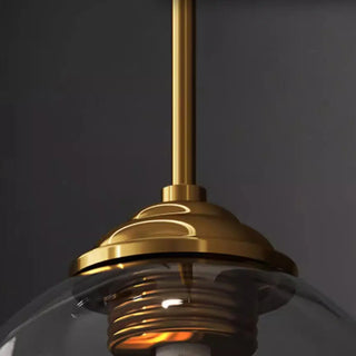 Modern Bedroom Mini Globe Clear Glass Pendant Light Zawala Image - 12