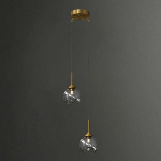 Modern Bedroom Mini Globe Clear Glass Pendant Light Zawala Image - 8