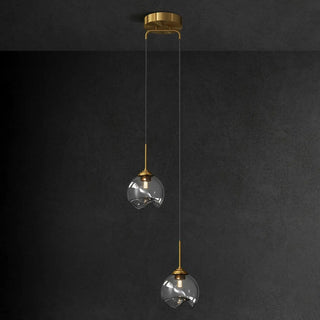 Modern Bedroom Mini Globe Clear Glass Pendant Light Zawala Image - 9