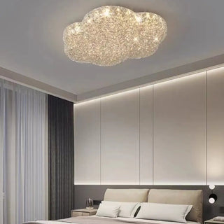 ZOWALA - Modern Clear Resin Cloud Flush Mount Light Image - 1