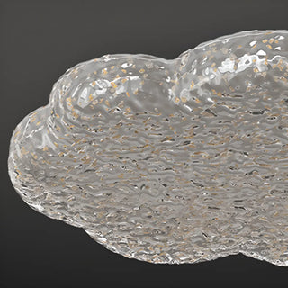 ZOWALA - Modern Clear Resin Cloud Flush Mount Light Image - 9