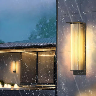 Waterproof Modern Clear Rectangle External Wall Light Zawala Image - 1