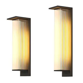 Waterproof Modern Clear Rectangle External Wall Light Zawala Image - 12