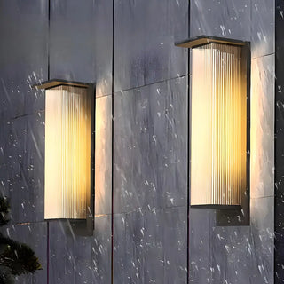 Waterproof Modern Clear Rectangle External Wall Light Zawala Image - 2