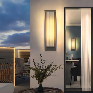 Waterproof Modern Clear Rectangle External Wall Light Zawala Image - 21