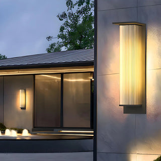 Waterproof Modern Clear Rectangle External Wall Light Zawala Image - 23