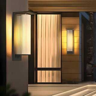 Waterproof Modern Clear Rectangle External Wall Light Zawala Image - 24