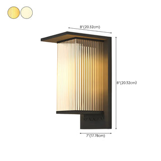Waterproof Modern Clear Rectangle External Wall Light Zawala #size