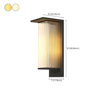Waterproof Modern Clear Rectangle External Wall Light Zawala Image - 26