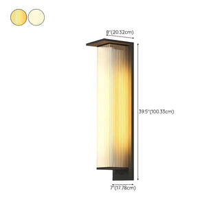 Waterproof Modern Clear Rectangle External Wall Light Zawala Image - 29