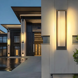 Waterproof Modern Clear Rectangle External Wall Light Zawala Image - 3