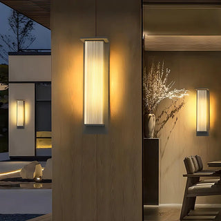 Waterproof Modern Clear Rectangle External Wall Light Zawala Image - 4