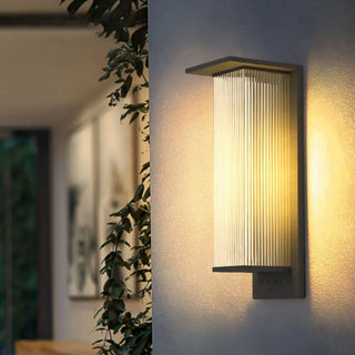 Waterproof Modern Clear Rectangle External Wall Light Zawala Image - 6