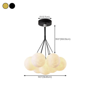 ZOWALA - Modern Globe Glass Ceiling Pendant Light Fixture #size