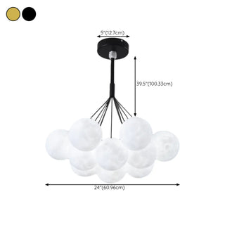 ZOWALA - Modern Globe Glass Ceiling Pendant Light Fixture Image - 23