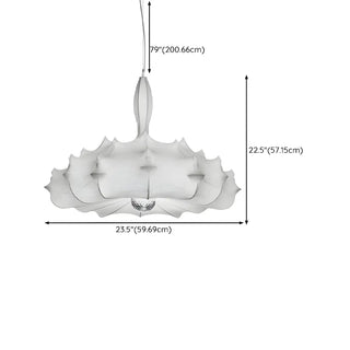 ZOWALA - Modern Cocoon White Drum Ambient Chandelier #size