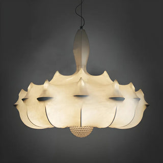 ZOWALA - Modern Cocoon White Drum Ambient Chandelier Image - 3