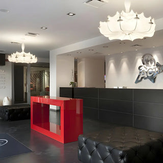 ZOWALA - Modern Cocoon White Drum Ambient Chandelier Image - 4